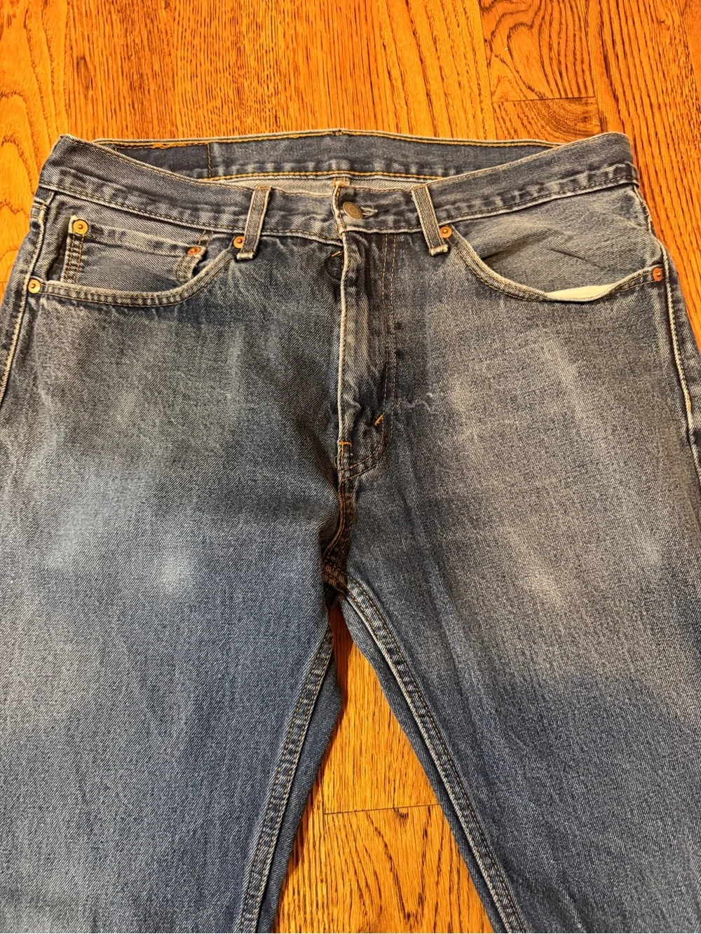 Levi's 505 Men's Straight Leg Denim Jeans in Faded Blue